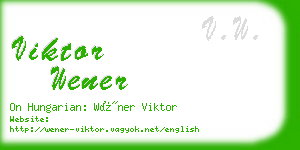 viktor wener business card